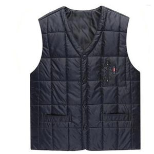 Men's Vests Mens Autumn Down Winter Waistcoat Cotton Sleeveless Jackets Male Thicken Veste Warm Homme 6XL-10XL