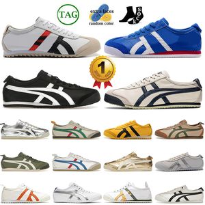 Tiger MEXICO 66 Platform Loafers Casual Shoes Designer Men Women Blue White Red Black Yellow Outdoor Sports Plate-forme sneakers trainers tiger shoes mexico 66 EUR 45