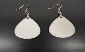Sublimation Earrings Blank White Pendants Drop DIY Dangler Leaf Manual Handwork For Gift A035559578