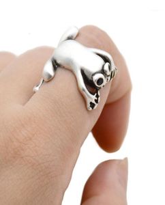 Anelli di rana con nocche di ottone retrò per donne boho animale anillos bague femme coppia anello uomini anel maschile gioielli regali feste