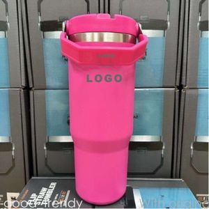 887Ml Outdoor Stanley Same Style Anti Drop 304 Stainless Steel Large Capacity Insulated Straw Portable Car Insulated Cup Outdoor Sports Kettle Matte Texture 533