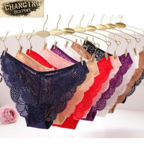 Frauen hoher transparenter Unterwäsche -Höhen -Briefs aus Frauen sexy Spitzenblumen -Bogenknoten -Tanga G String für weibliche Dessous5214544