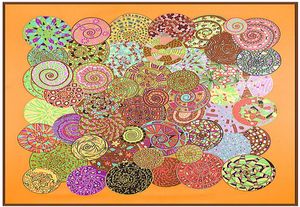 Square Snails Animal Print Scarf For Women Handmade Shawls Foulard Femme Orange Large Twill Silk Scarfs Whole38112411389081