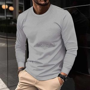 Camicie da uomo più magliette polof2024 primavera e autunno polo maschile a maniche lunghe t-shirt jacquard t-shirt casual fit top abbigliamento da uomo più magliette