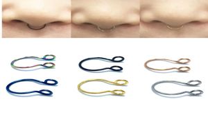 Stahl zierlich künstliche Nasenringe gefälschte Septum Ringe Hoop Nasenloch Piercing gefälschter Clip auf Nasenringen Oreja Piercings Schmuck1250985