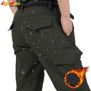 Men's Pants Mens wool tactical pants winter warm cargo pants military soft shell work clothes shark skin thick waterproof pants M-4XLL2405