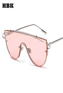 modemärke lins sunglase metall vintage överdimensionerade tonade solglasögon spegel manlig kvinnlig rosa gul cool 2105298555261