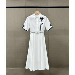 2024年の女性用服の春と夏の刺繍ウエストシャツドレス春夏new53