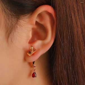 Orecchini per borchie Personalità Punk Style Dripping Blood Cross for Men Women's Cool Sword Gothic Hip Hop Ear Jewelry