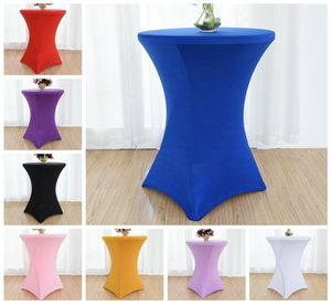 22 colori Copertina tavolo Cocktail stoffa spandex ad alta barre di lino lycra festa di nozze El decorazione su 2202154549767