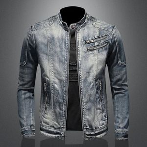 Mens High Quality Fashion with Handsome Retro Trend Leisure Spring and Autumn Good Zipper Denim Jacket None M6XL 240428