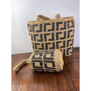 2024 Old Flower New Fashion Crochet Handbag Large Capacity Photography Holiday Shopping Straw Woven Bag 80% factory wholesale