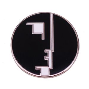 Bauhaus Emalj Pin Abstract Face Badge Medal Brosch Art Jewelry Accessories