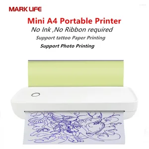 Marklife S8 Беспроводная татуировка трафаретной трафаретной принтер тепловой компьютер совместим с Смартфоном ПК