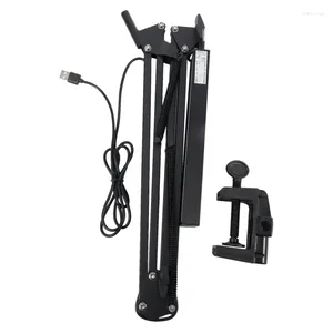 Table Lamps Long Arm Clip-On Lamp Adjustable Light Contact Dimmer LED For Reading Room Business Office Work Desk