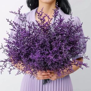 Dekorativa blommor 100g bevarade naturliga limonium bukett färskt havs lavendel baby andedräkt för bröllop födelsedag hem dekor gåva mor