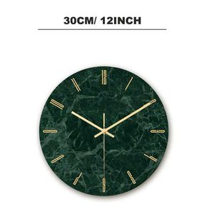 Zegary ścienne 12 -calowe wiszące akrylowe zegar ścienny marmurowy dekoracja domowa Nowa nordycka w stylu salon kwarc kwarcowy Q240509