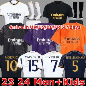 24/25 Soccer Jerseys VINI JR MBAPPE MODRIC Fans Player 2023 2024 Football Shirt Real Madrids Rodrygo CAMAVINGA Camisetas Men Kids