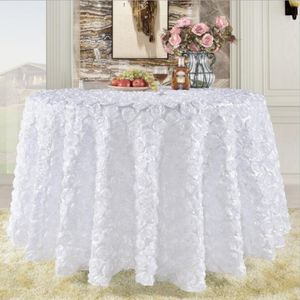 Great Gatsby 3D Rose Flowers Wedding Table Round och Wedding Cake Table Idea Masquerade Birthday Party White Burgogne Yellow 237m