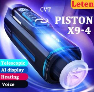 Leten X9 Otomatik Piston Teleskopik Mastürbator Isıtma Sözlü Bürosu Mastürbasyon Makine Kupası Seks Oyuncak Men1334839