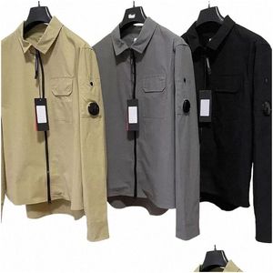 Męskie kurtki kurtka płaszcza One Lens Lapel Shirt Ubranie farbowane narzędzia Osobyjnia Outdoor Men Men Cardigan Oreshe Ontrodzina XXL Z3CP Drop Deliv DHX3Z