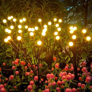 12/10LED Firefly Outdoor Lights Waterproof LED Solar Landscape Lighting do ścieżki Lawn Garden Decoratio