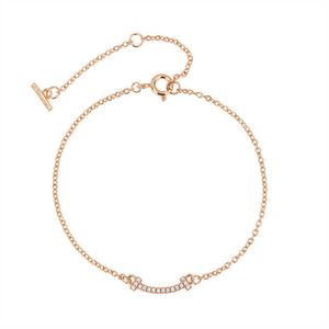 Bracciale glamour per la bellezza urbana Bracciale sorridente Oro 18K Smile rosa versatile e lusso con comune Tifanlly