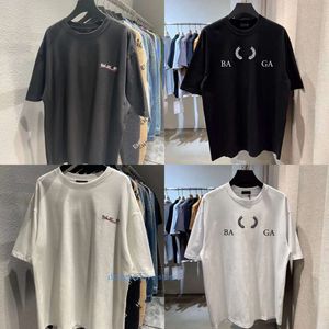 Lüks tasarımcı gömlekler paris erkek fransa mektup grafik baskı logosu moda tek başına kısa kollu tshirt kadınlar b giyim gündelik pamuk tees polo modaya uygun kıyafet