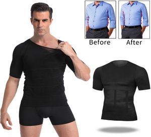 Classix Men Body Toning TShirt Body Shaper Corrective Posture Shirt Slimming Belt Belly Abdomen Fat Burning Compression Corset8722749