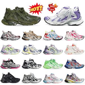 Аутентичная платформа винтаж Runner 7 Tracks Designer Casual Shoes Luxury Mesh Nylon Runners Runners 7.0 Тренеры с низкой кожа