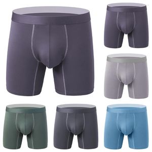 Underpants Mens Long Legs Boxershorts Breathable Pouch Trunks Boxer Briefs Casual Swim Underwear Stretch Shorts