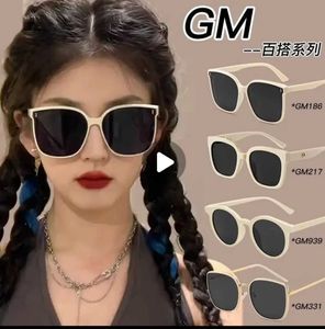 Designer gm white sunglasses for men and women anti-glare anti-ultraviolet advanced sensitive face small sunglasses travel driving polarizing glasses