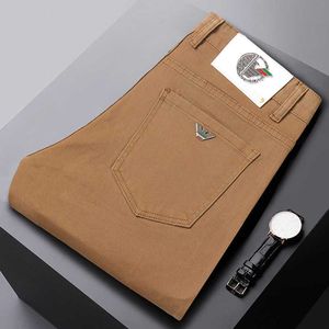 Camel Brand Jeans Mens Slim Fit Small Straight Stretch Casual Spring/summer European Solid Cotton Elastic Pants