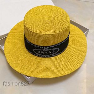 Boater Hats Beach Straw Hat dla kobiet designerskie czapki wiadra czapki męskie czapka baseballowa Summer na świeżym powietrzu litera Casquette Big Brim Hats dopasowane hurtowe