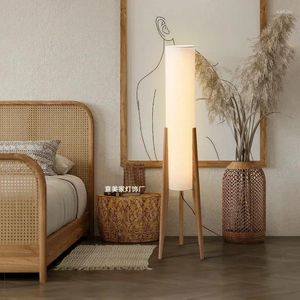 Stehlampen Holz E27 LED für Wohnzimmer Schlafzimmer Nachtlampe Umgebungsleuchte Sofa Seitenstudium Lesen Lichtern Home Dekoration