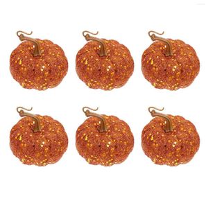 Dekorativa blommor 6 PCS Simulering Foam Pumpkin Party Decors Hanging Pumpkins Foams Crafts Mini Ornament Diy Prop Pendant Halloween