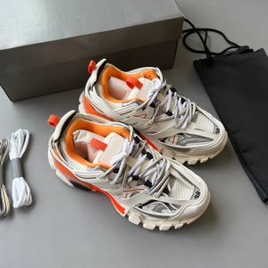 Män kvinnor spår 3 3.0 casual skor lyxiga nylon gummi plattform sneakers svart vit trippel jogging träningskor springa utomhusskor