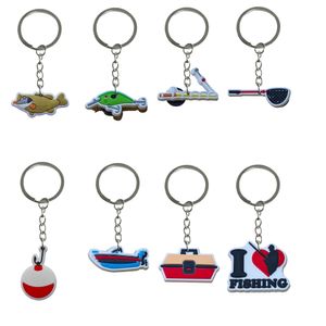 Thanksgiving Toys levererar fiskeverktyg Keychain Hängen Tillbehör för barn Födelsedagsfest gynnar nyckelkedjan ryggsäck handväska och c ot6w8