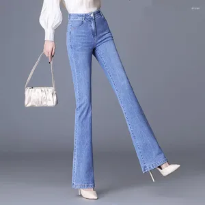 Women's Jeans 2024 Spring Summer Women Casual Flare Pants Fashion Ladies High Quality Woman Blue