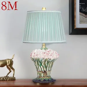 Bordslampor 8MModern keramisk lampa LED Creative Fashion Flower Desk Light For Decor Home Living Room Bedroom Study