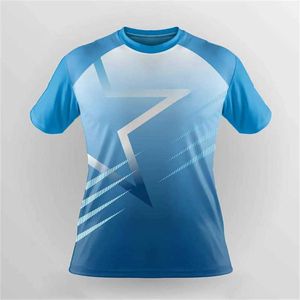 Men's T-Shirts 2024 Badminton Sports Mens T-shirt Fitness RunnSportswear Womens Table Tennis Shirt Plus Size Round Neck Quick DryTops J240509