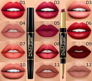 2IN1 Lift Liner Lipstick 12 Colors Matte Puns 24 часа и с набор для макияжа для губ для женщин Labiales Mate 24 Horas Originales7756778