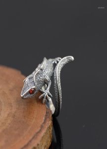 Trendy Personalized Adjustable Vintage Lizard Ring Men Cute Cabrite Gecko Chameleon Anole Rings Women Animal Jewellery Gift Punk16470690