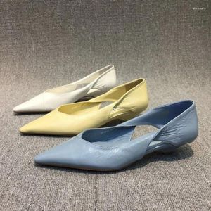 Scarpe casual 2024 per donna comode calzature estive da donna Moccasins blu tacco basso elegante punta di punta di alta qualità giovane