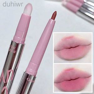 Lip Ołówki matowe różowe lipliner gołe brązowe szminki długotrwała szminka makijaż makijaż mgły kosmetyków srebrna rurka gładka lipliner D240510