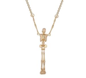 Empress Dowager Enne hänger en skelettram Joint Necklace European och American Punk Halloween Jewelry Female2647508