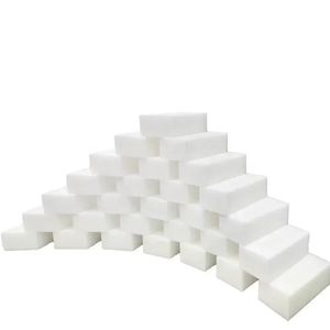 100 pezzi/lotto Magic Sponge gomma spugna di melamina bianca per la lavaggio della cucina per la pulizia del bagno di pulizie di pulizia da ufficio 100/60/20 mm