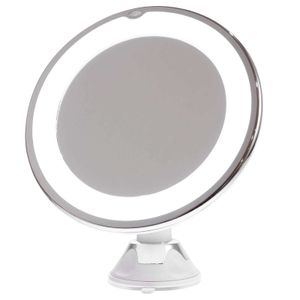 Компактные зеркала 7-дюймового 10-кратного увеличительного макияжа с светодиодом чашки и 360 градусов вращающихся на рабочем столе Q240509