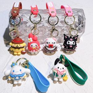 Keychain atacadista fofo kuromi pvc boneca de boneca de boneca desenho animado Anime Backpack Cary Chacendendo acessórios para crianças presentes