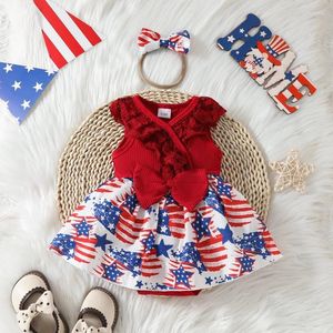 Rompers Baby Girls vierten Juli Outfit